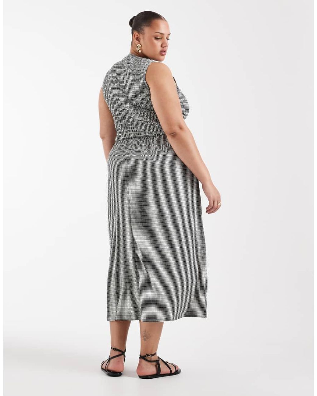 ONLY Gray Smock Midaxi Dress