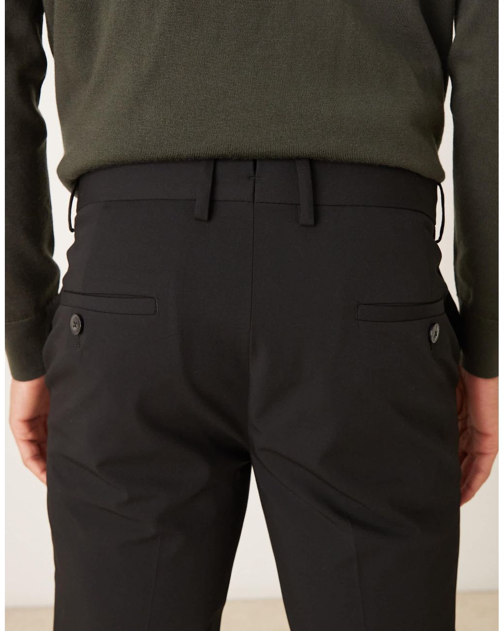 Pantalon ajusté Mango pour homme en coloris Black