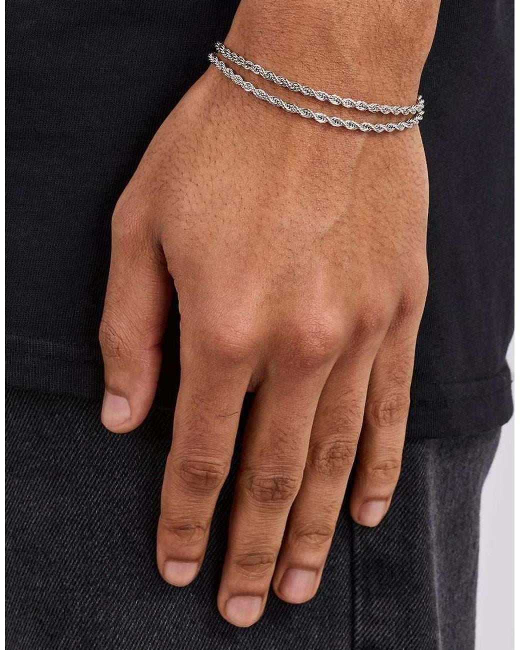 CERNUCCI Metallic Double Rope Bracelet for men