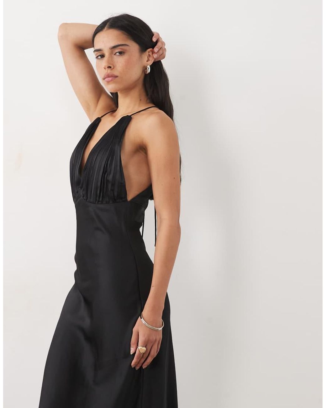 True Decadence White Pleated Halterneck Midaxi Dress