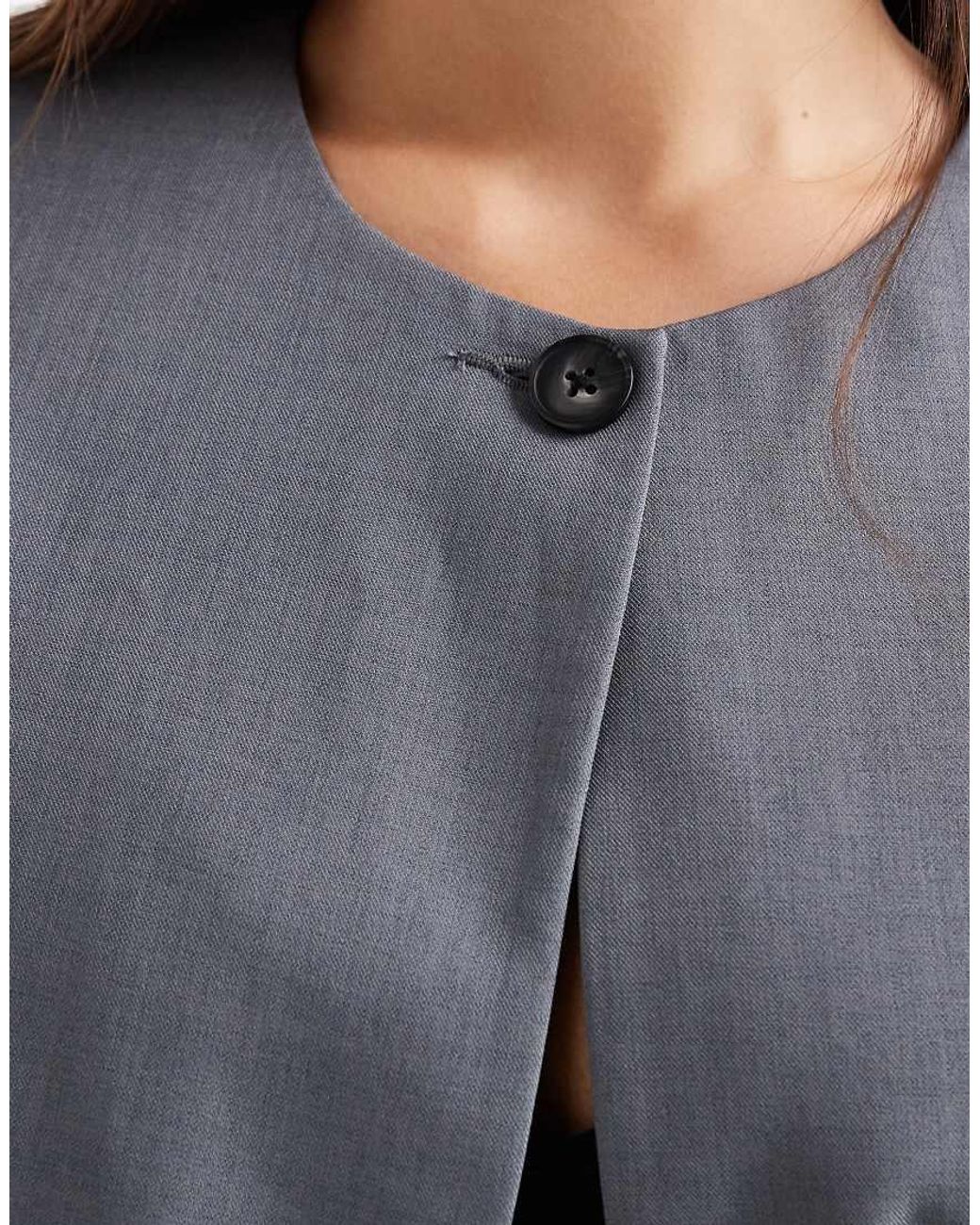 Miss Selfridge Blue Tailored Cropped Blazer Co-Ord