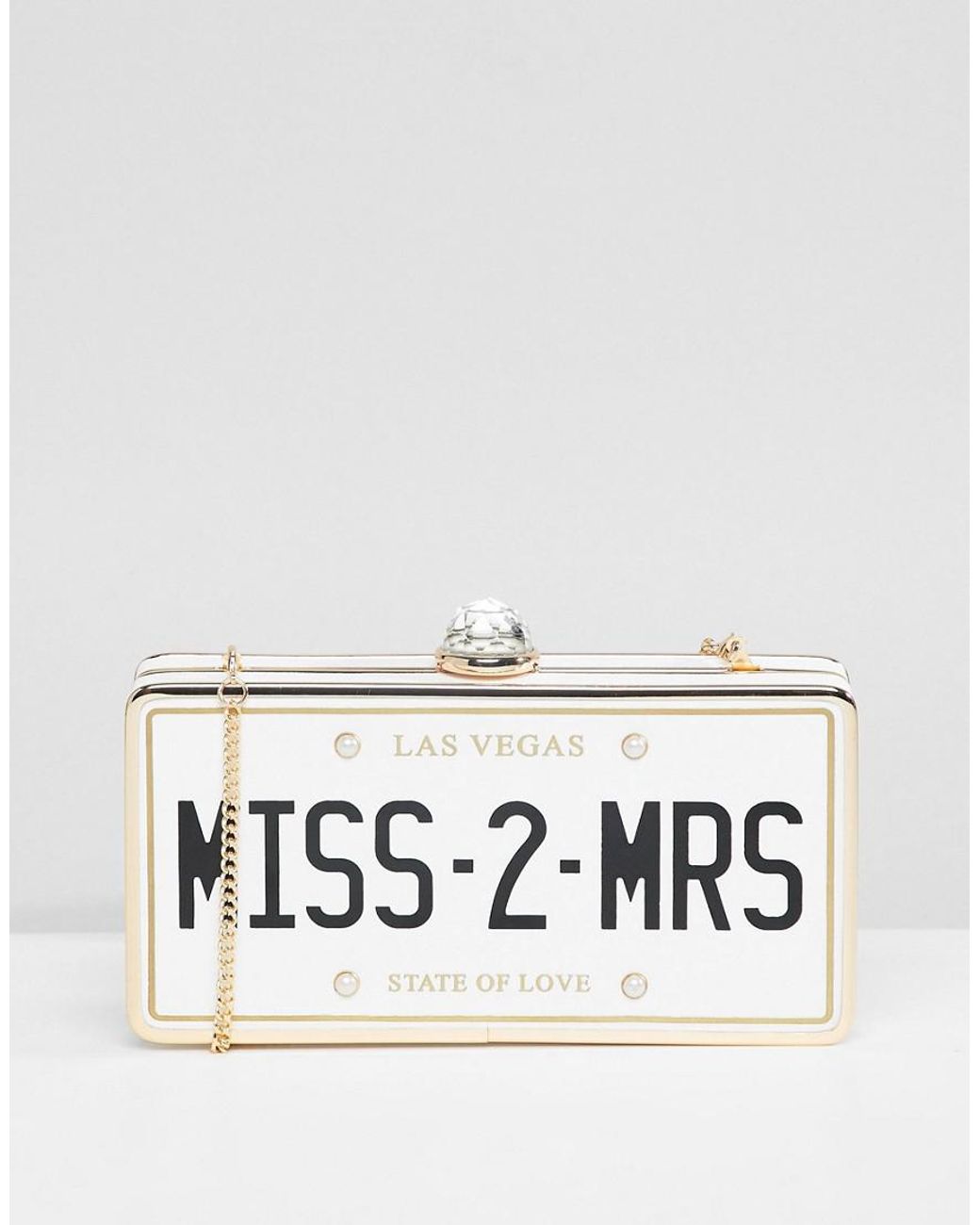 ALDO Bridal Miss 2 Mrs Clutch Occasion Bag in White | Lyst