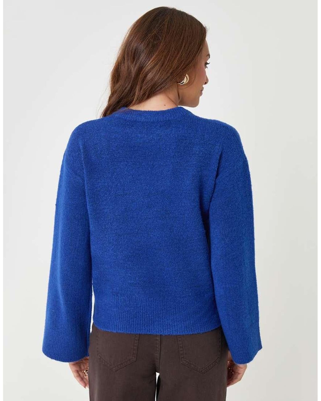 Threadbare Blue Relaxed Fit Crew Neck Jumper