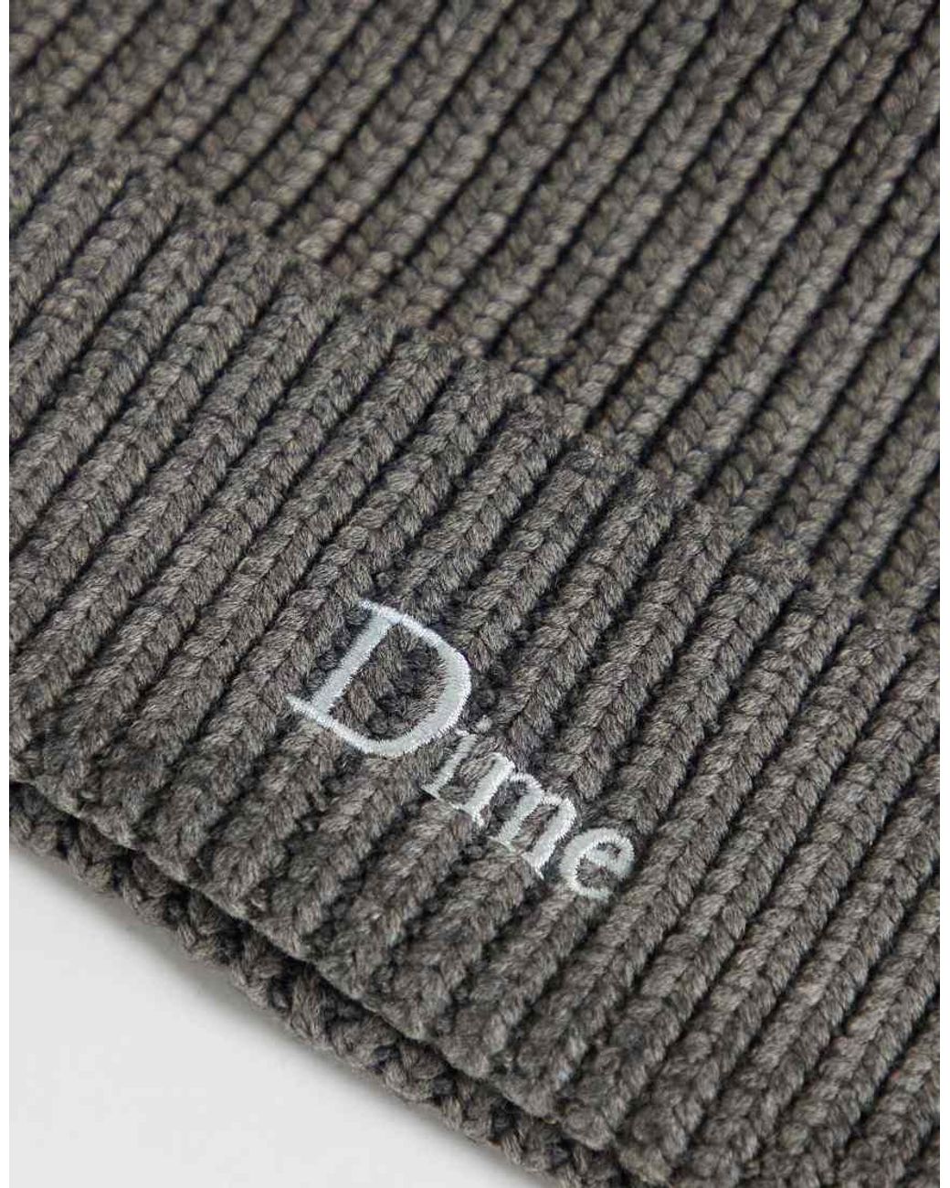 Berretto A Coste Con Logo di Dime in Gray da Uomo