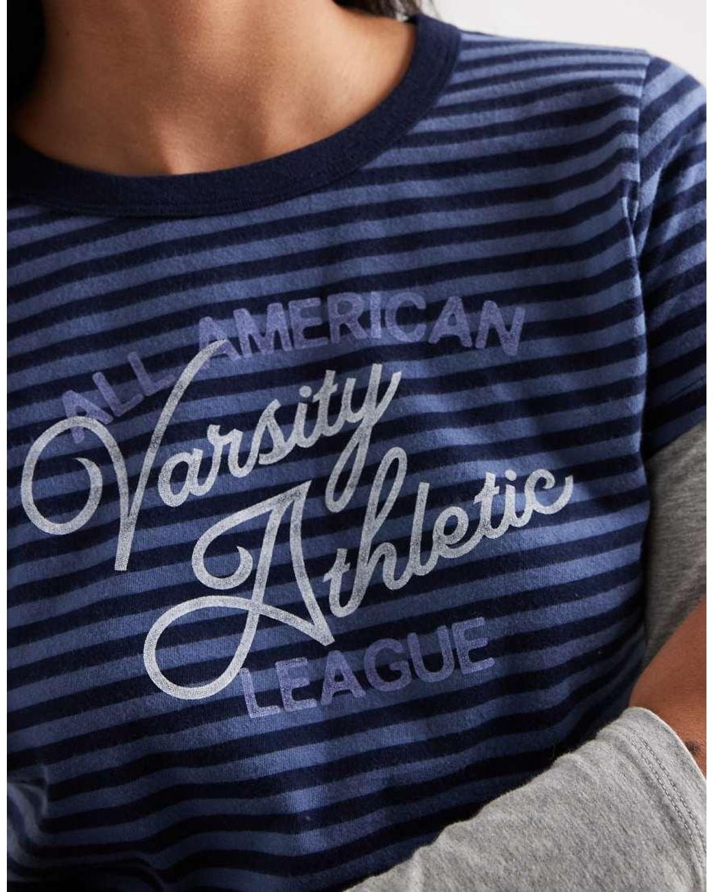 Hollister Blue Y2k Double Layer Long Sleeve T-shirt