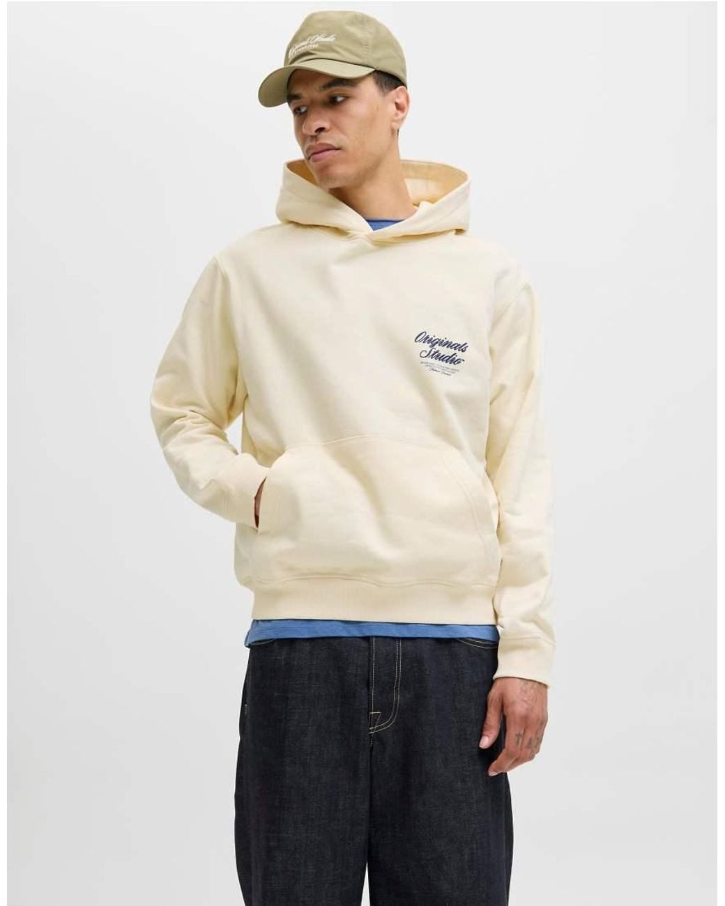 Jack & Jones White Hoodie for men