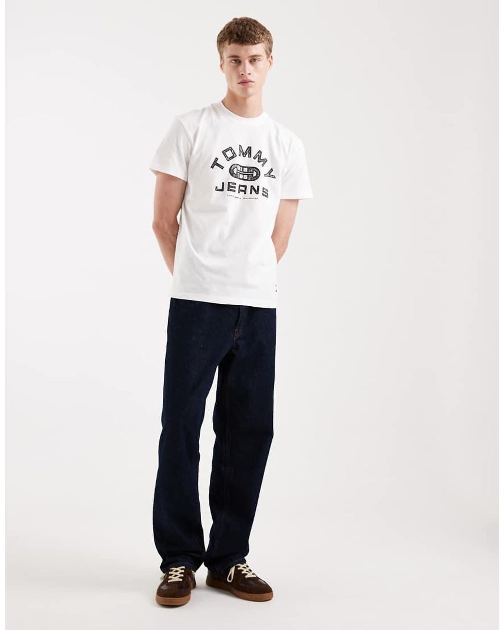 Tommy Hilfiger White Gym Logo T-shirt for men