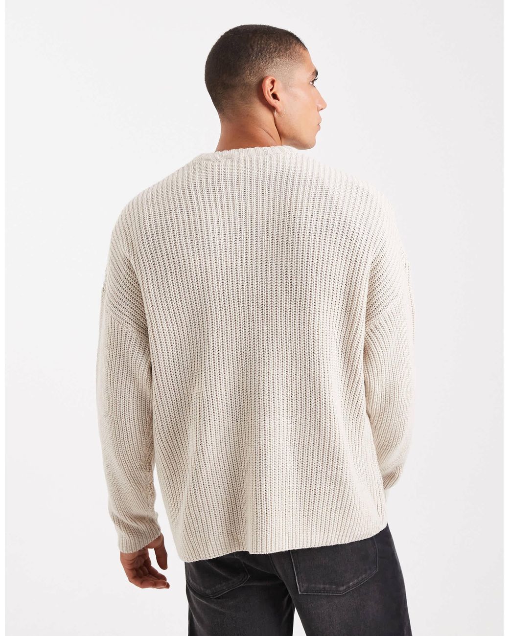 Only & Sons – oversize-strickpullover in White für Herren