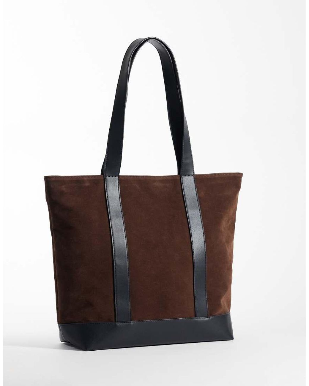 ASOS White Faux Suede Tote Bag for men