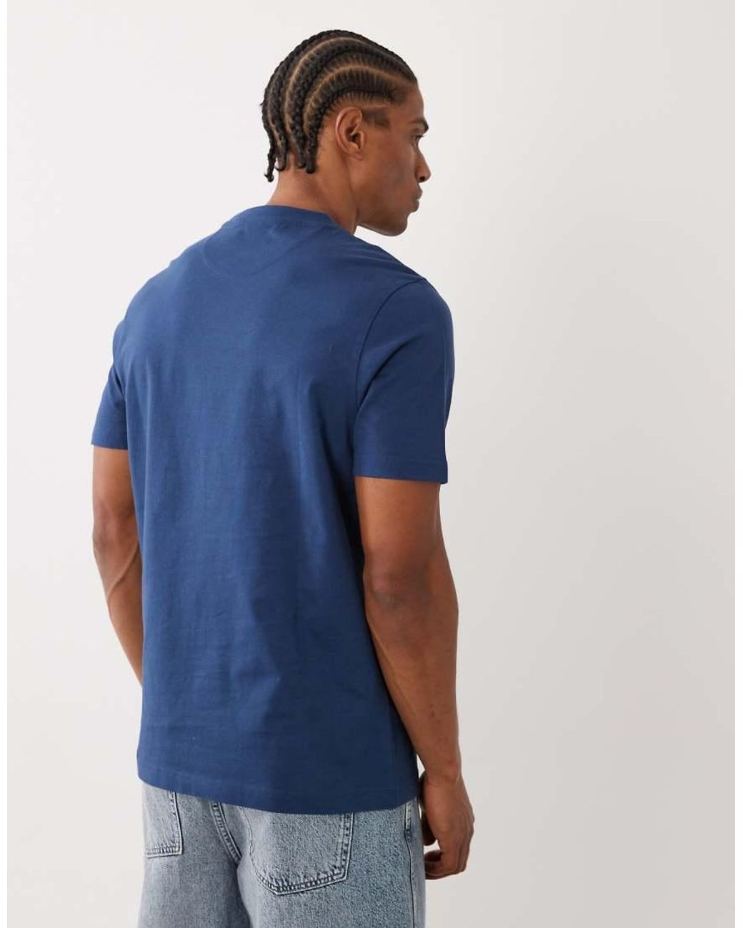 Farah Blue Danny Regular Logo T-shirt for men