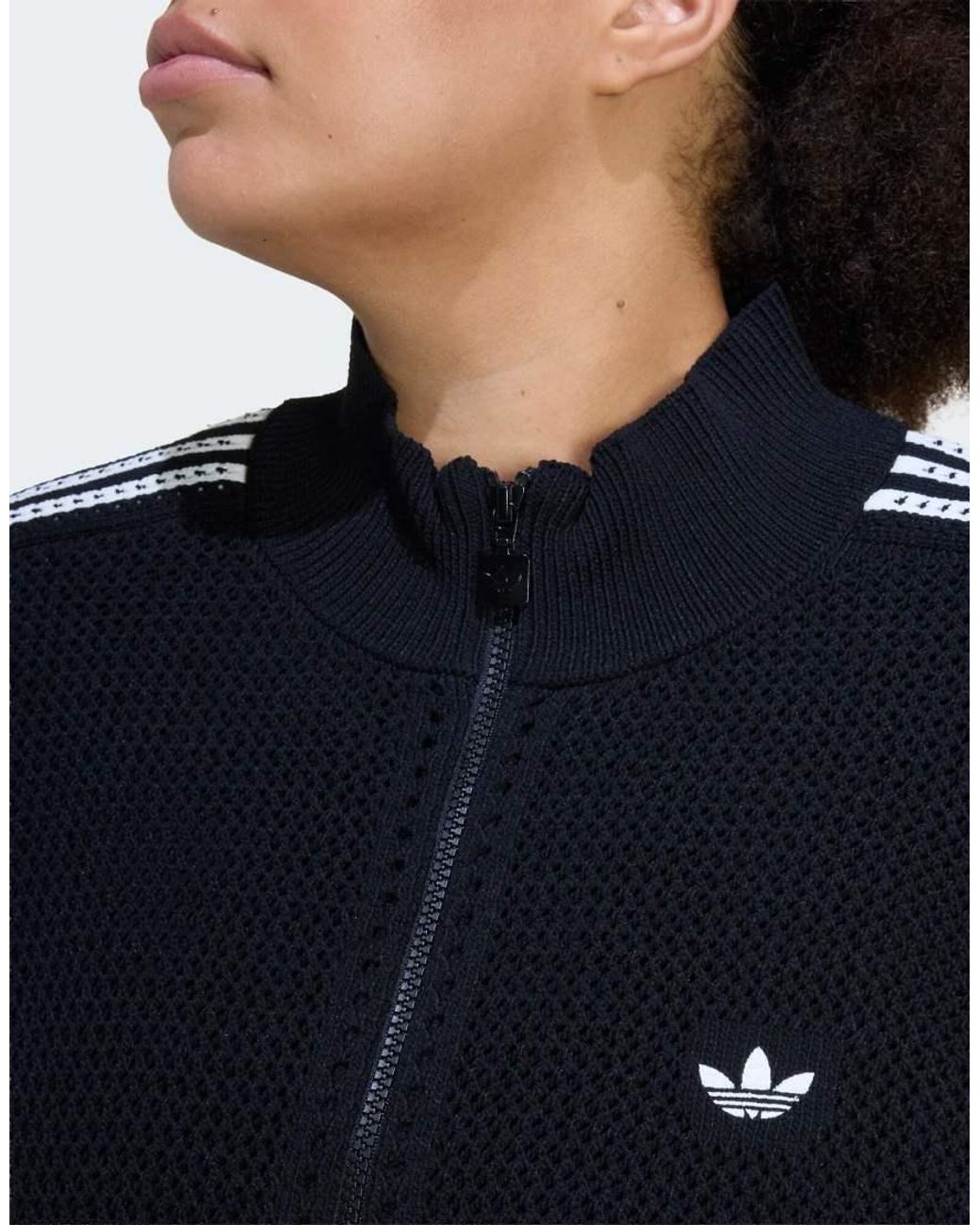 Adidas Originals Blue Knitted Crochet Firebird Track Top