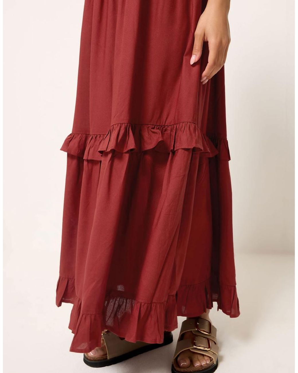 PixieGirl Red Petite Halter Neck Maxi Dress