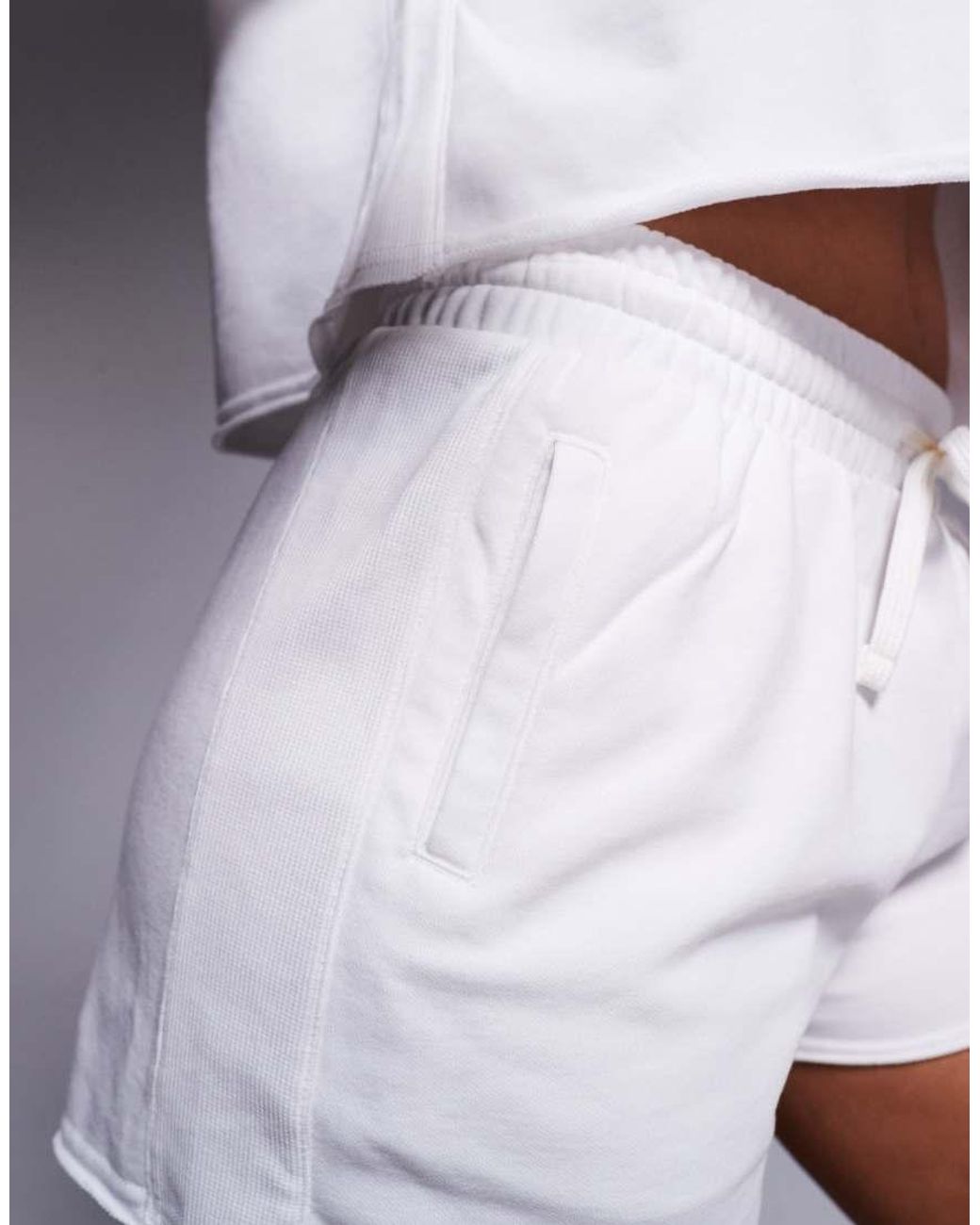 River Island Blue Loop Back Panel Runner Shorts