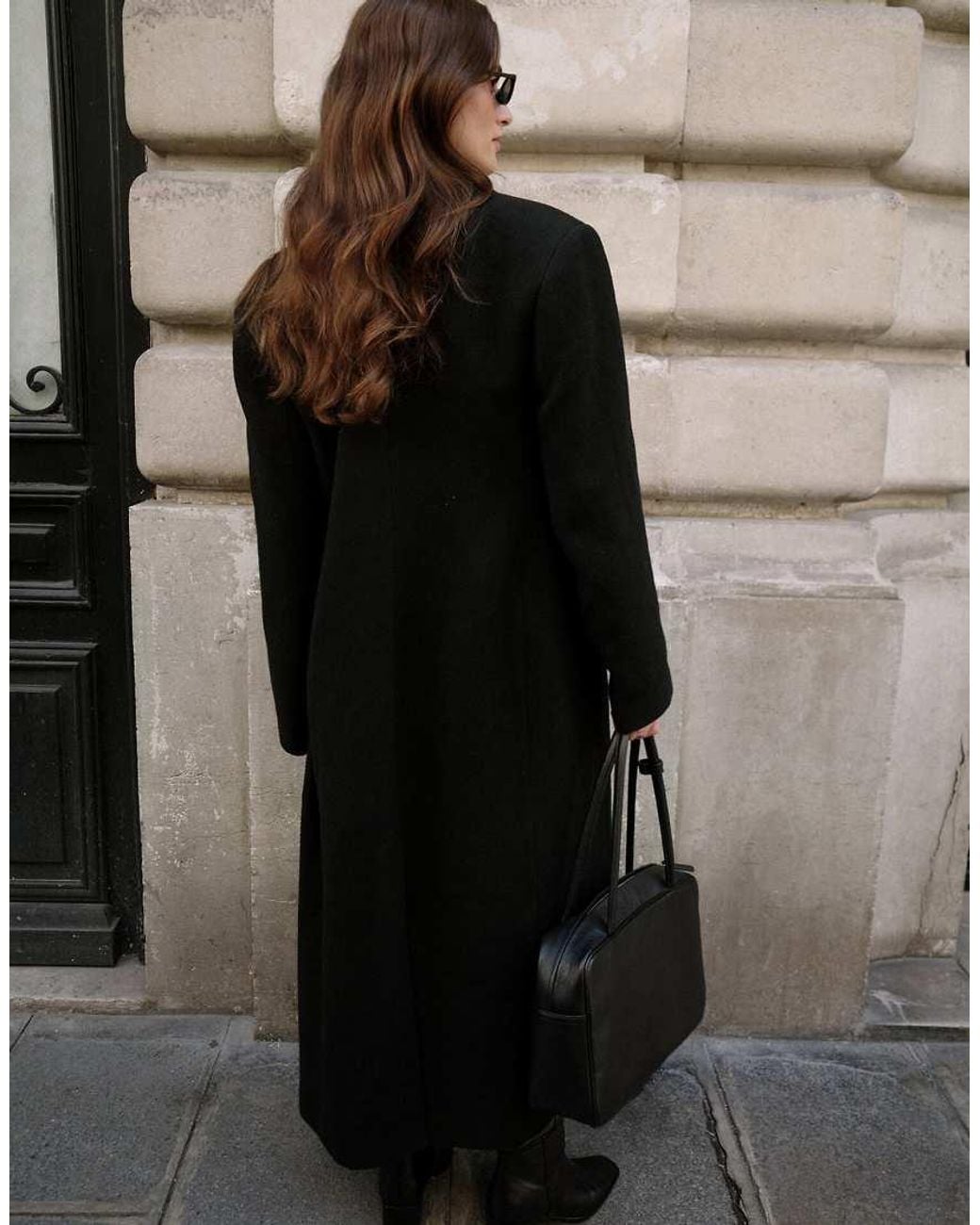 NA-KD Black Double Breasted Coat