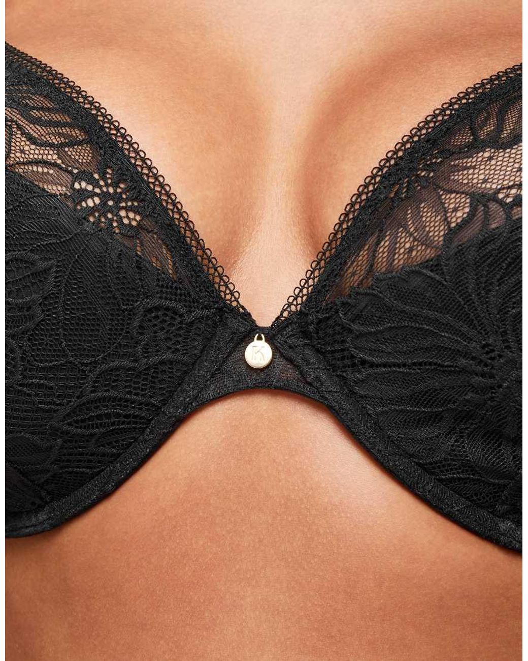 KBX Black Knickerbox Alice Padded Plunge Bra