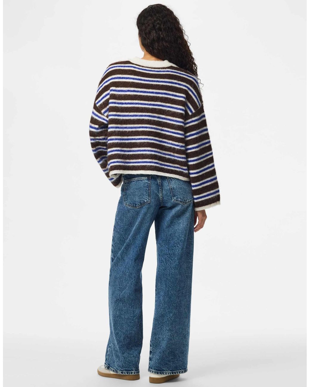 Pieces Blue Strickpullover