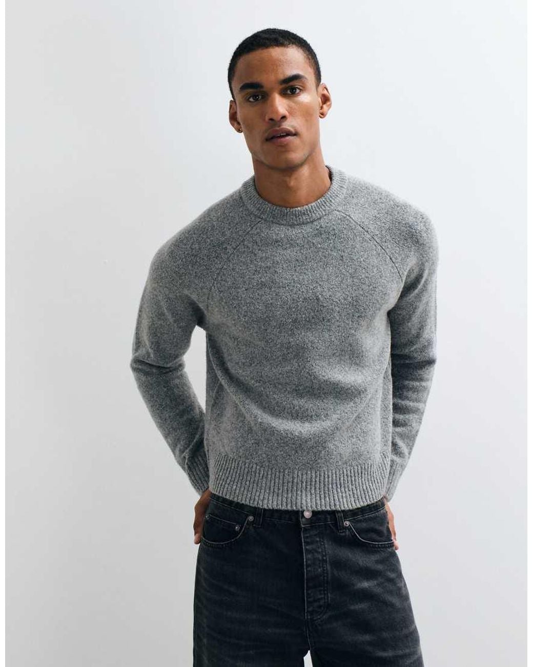 Cotton On Gray Super Soft Boxy Knit for men