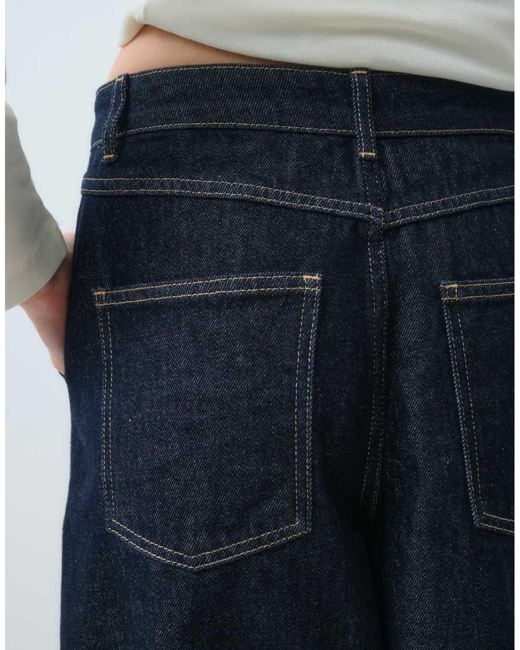 ASOS Blue Horseshoe Denim Longer Length Jort