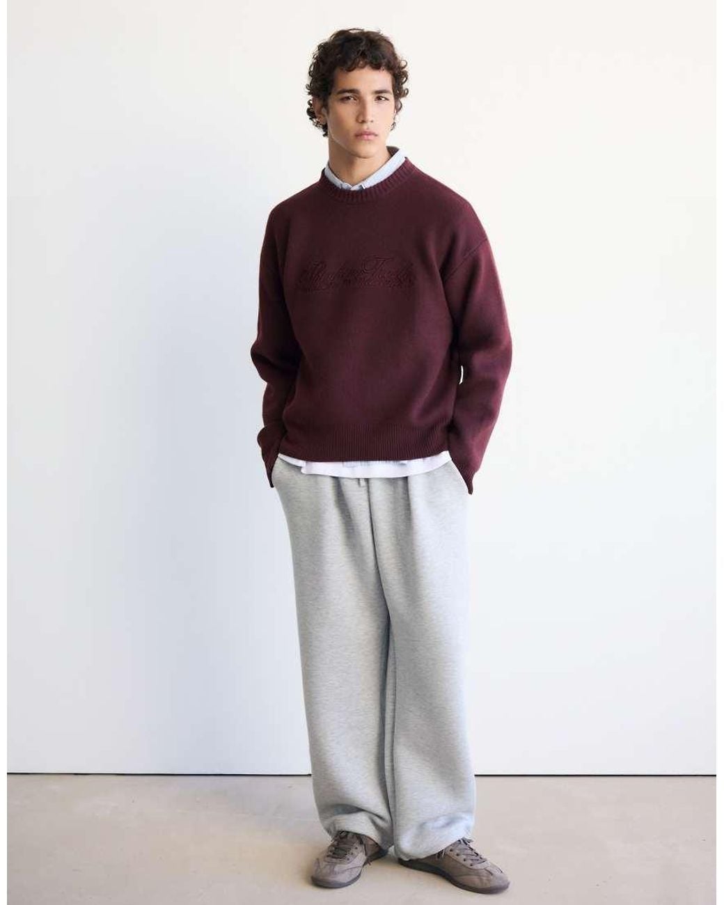 Pull&Bear Embroidered Jumper for men