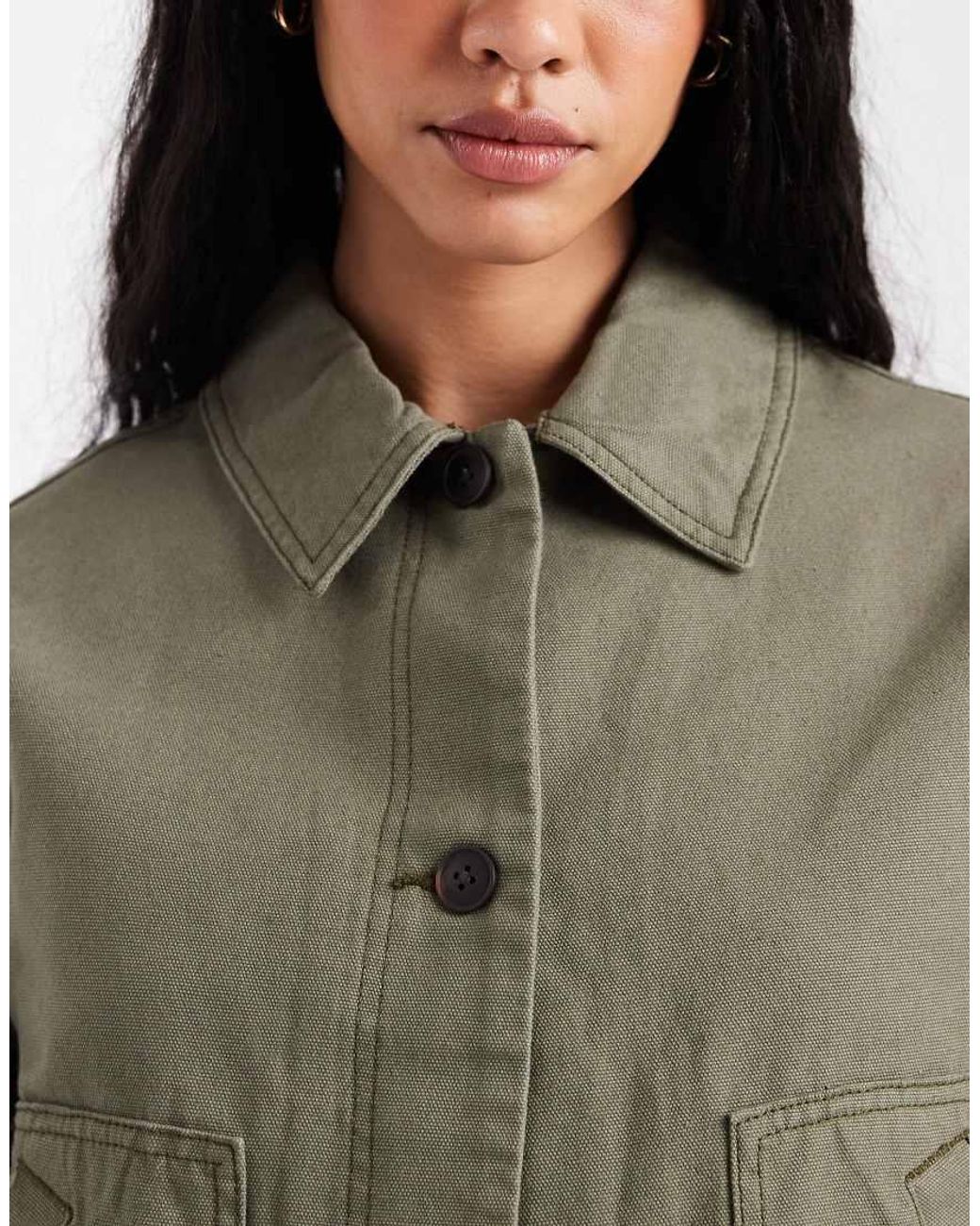 ASOS Green Short Cotton Harrington Jacket