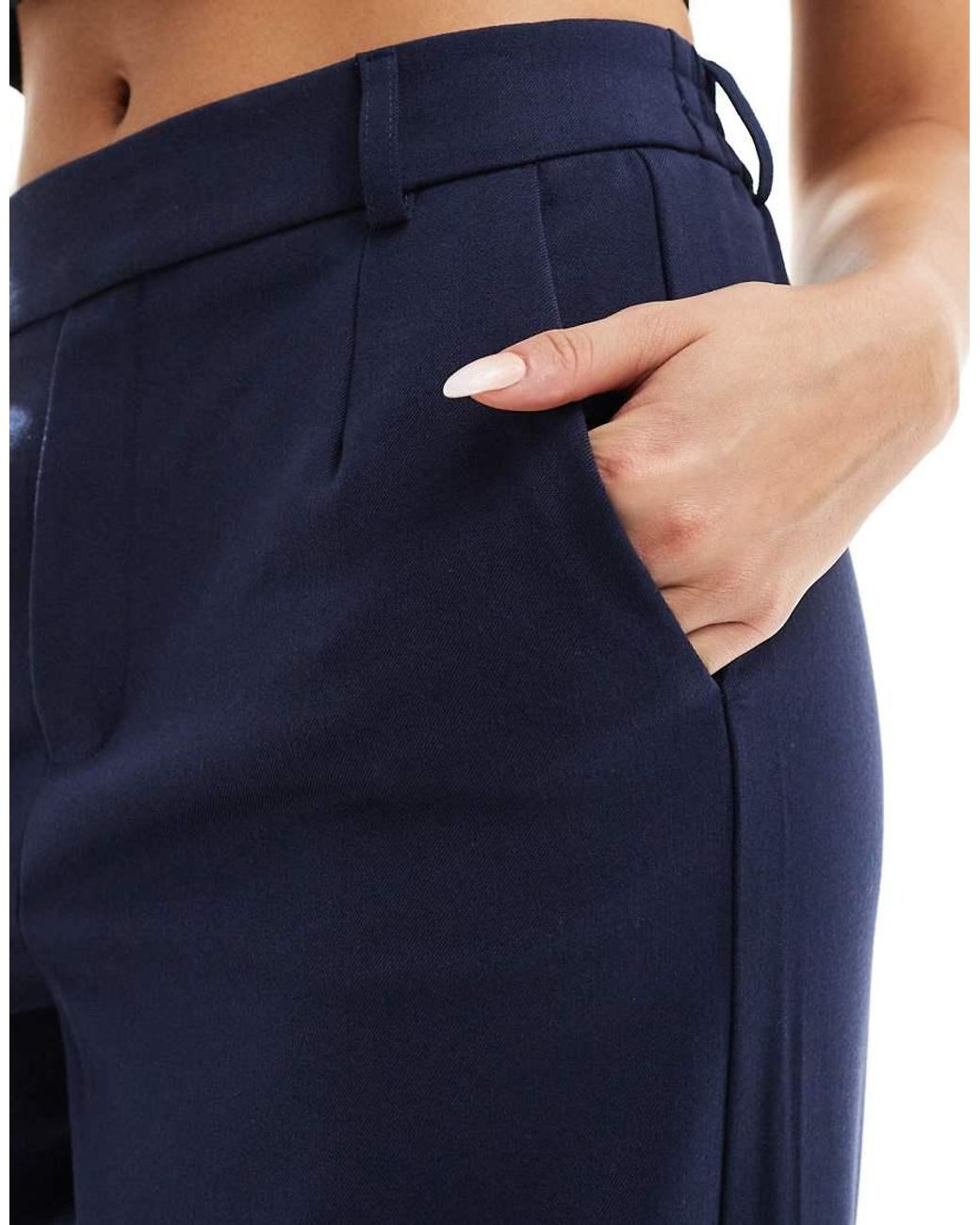 Vila Blue High Waist Wide Leg Trouser