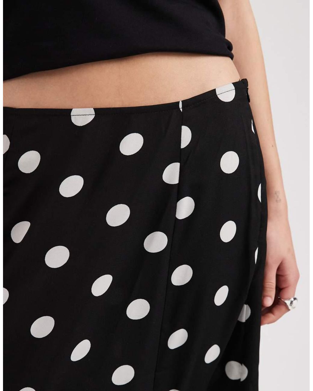ASOS White Godet Maxi Skirt-multi