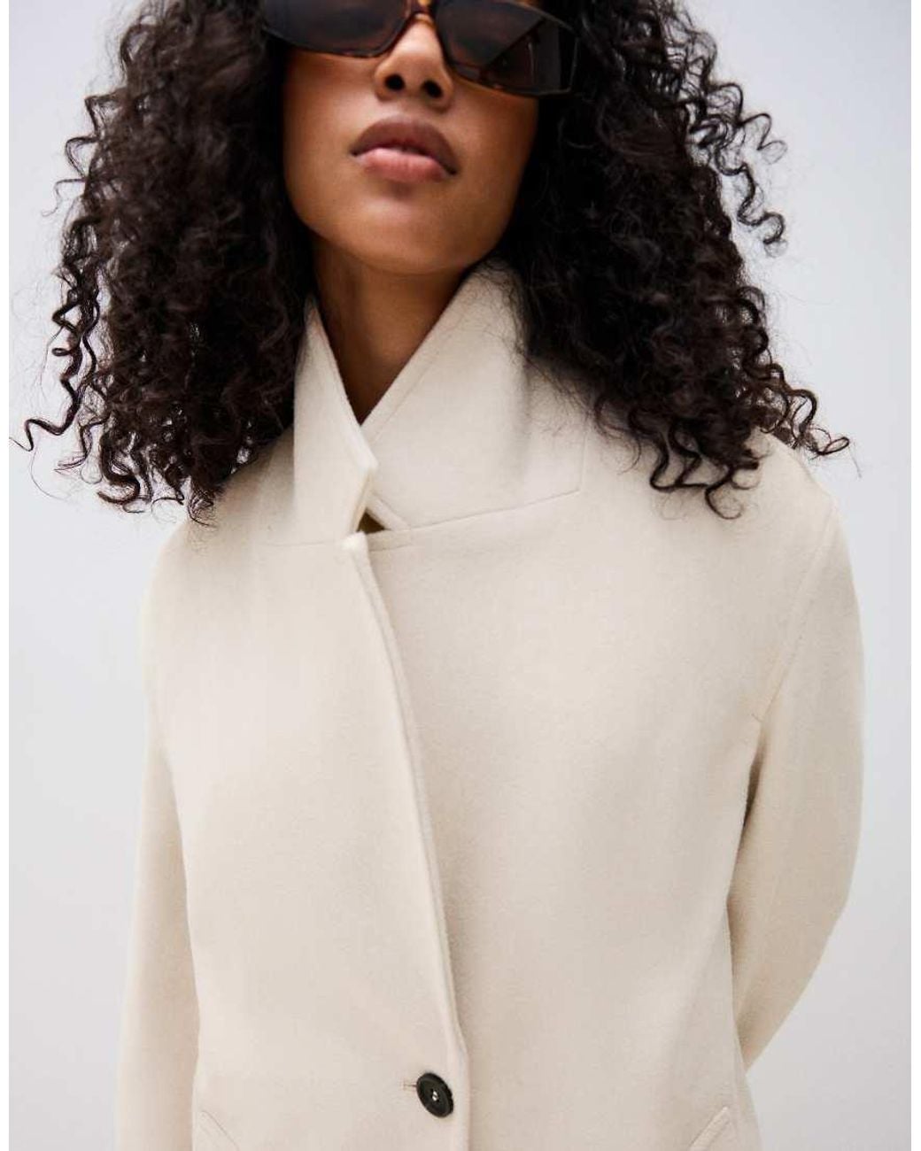 Bershka Blue Long Soft Coat
