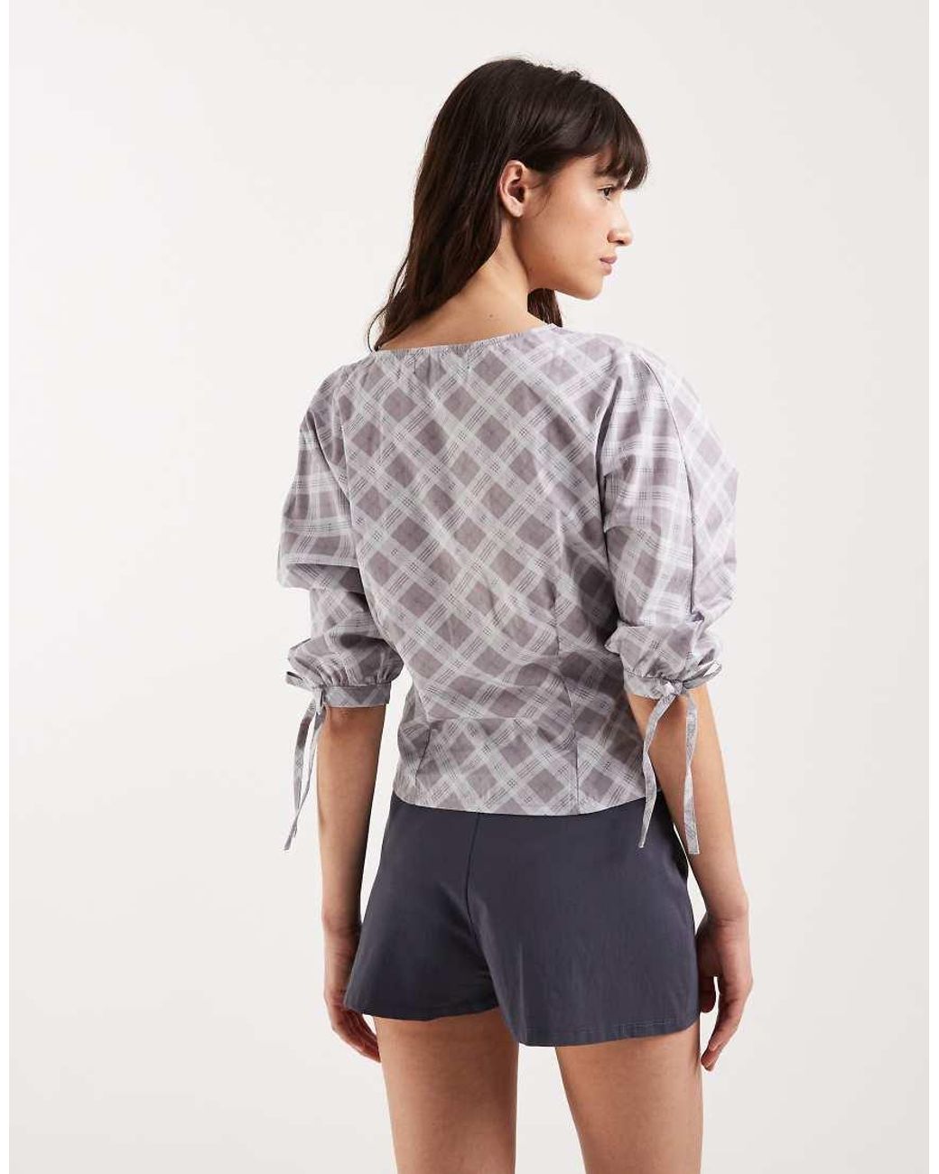 Motel White Kadeka Poplin Tie Detailing Shirt
