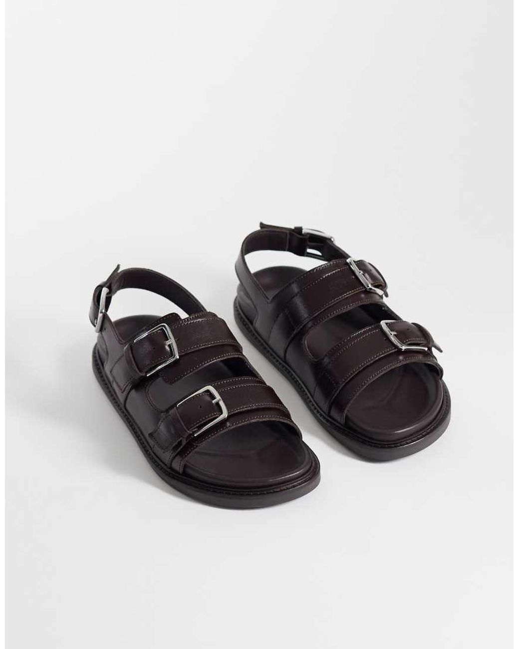 & Other Stories Brown Leather Sandals