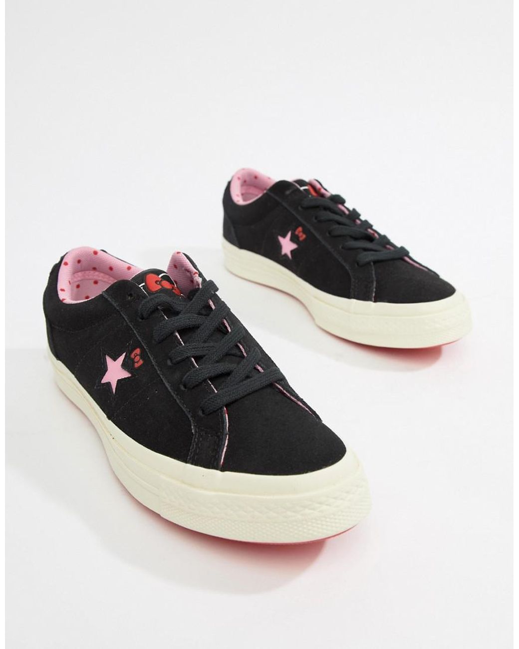 battle receipt Defective Converse X Hello Kitty One Star Sneakers in Black | Lyst