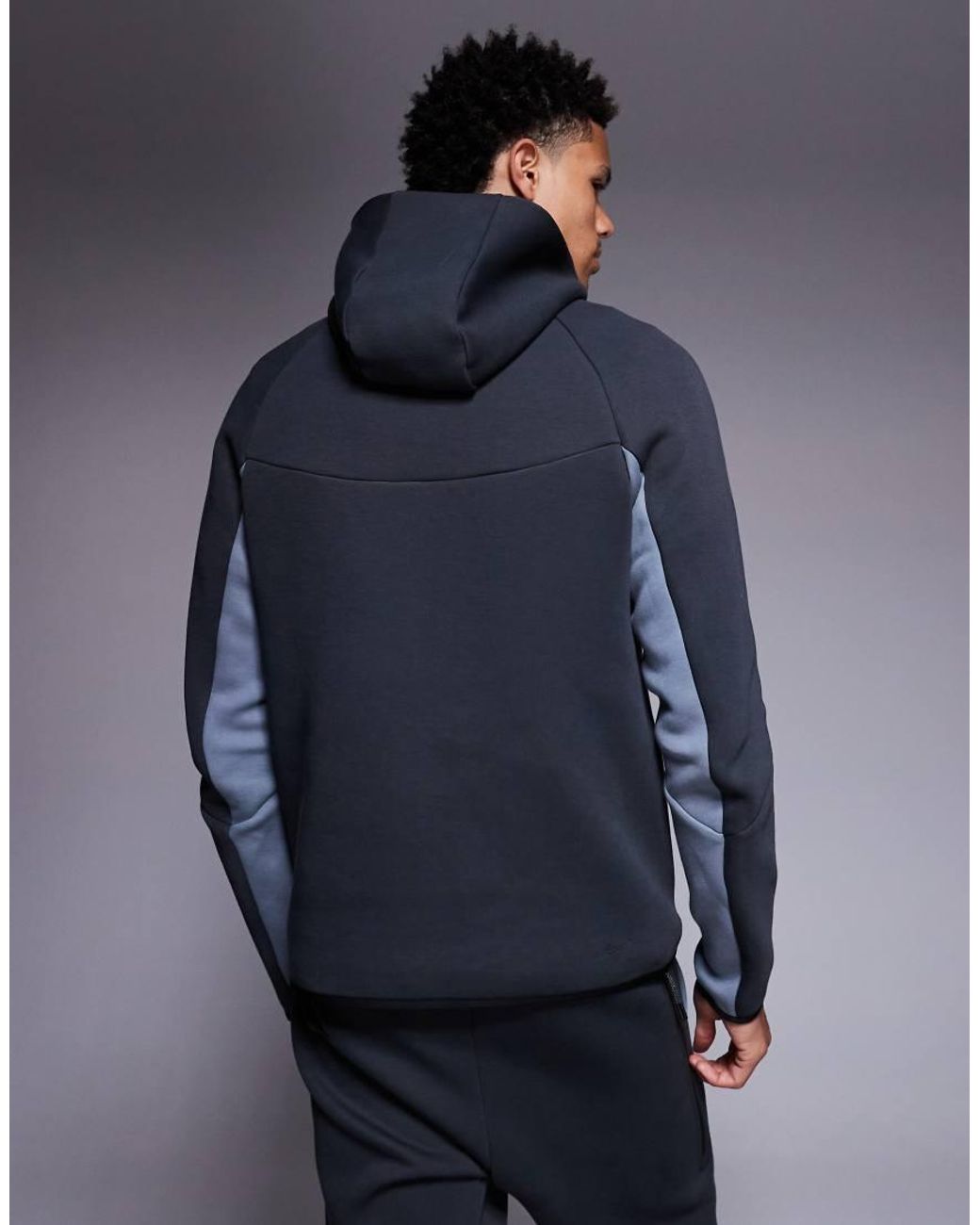 Nike Blue Tech Fleece Full Zip Hoodie for men