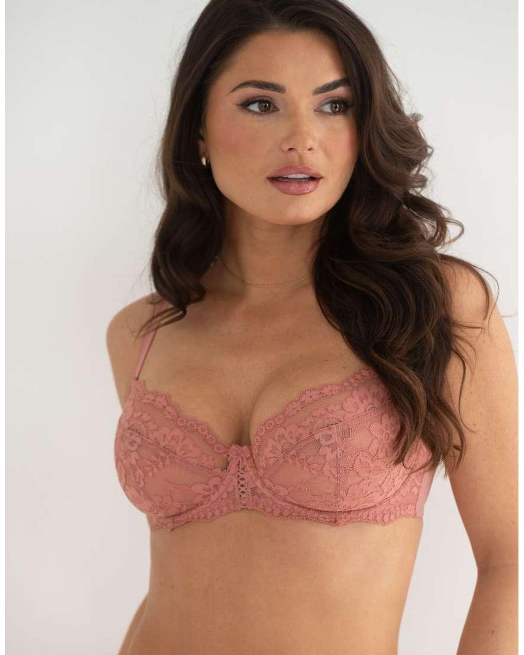Pour Moi Brown Fleur Non Padded Underwired Balconette Bra