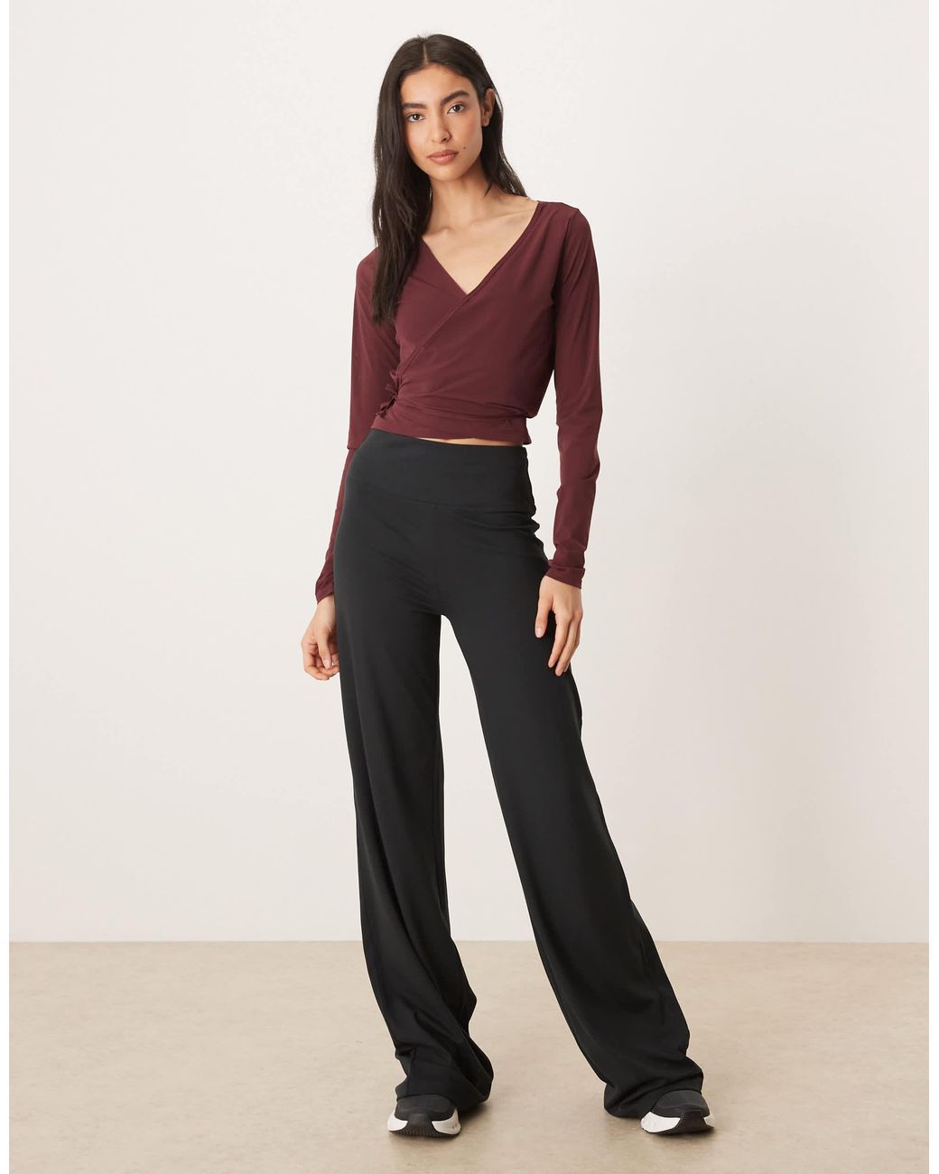 Abercrombie & Fitch Red – ypb – langärmliges wickeloberteil
