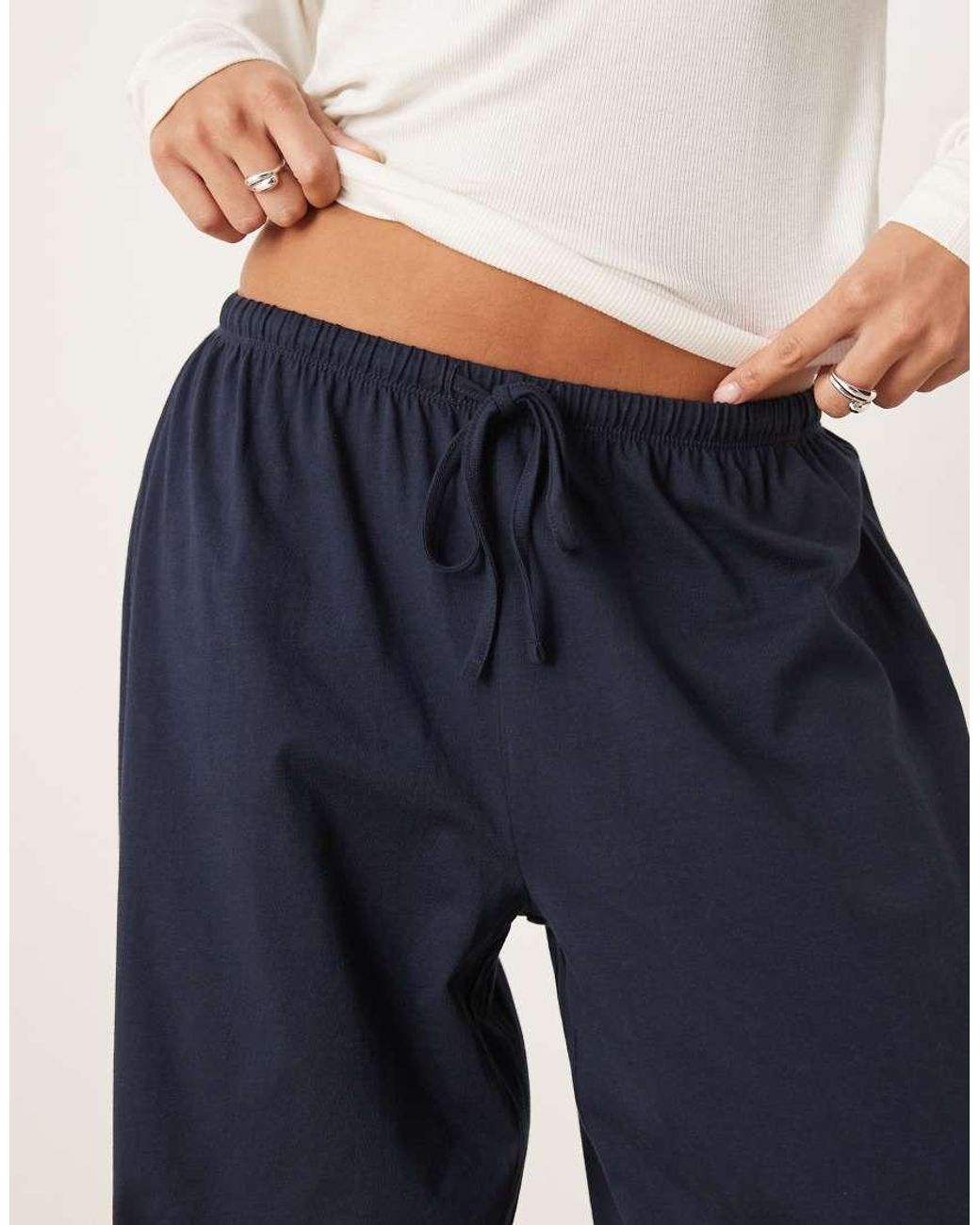 ASOS Blue Asos Design Petite Mix & Match Cotton Pajama Pants