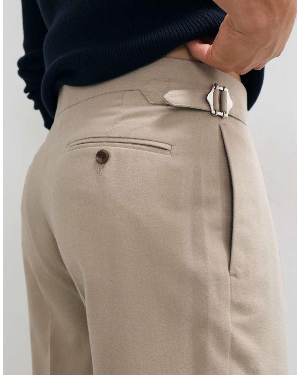 ASOS Blue Tailored Tapered Trousers for men
