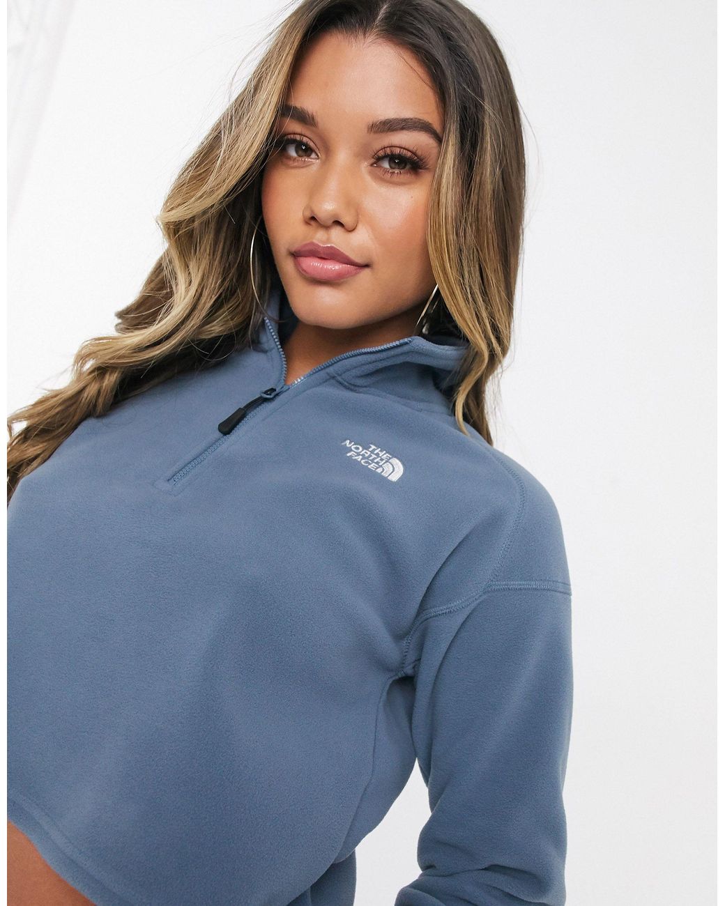 100 Glacier 1/4 Zip Cropped Fleece 