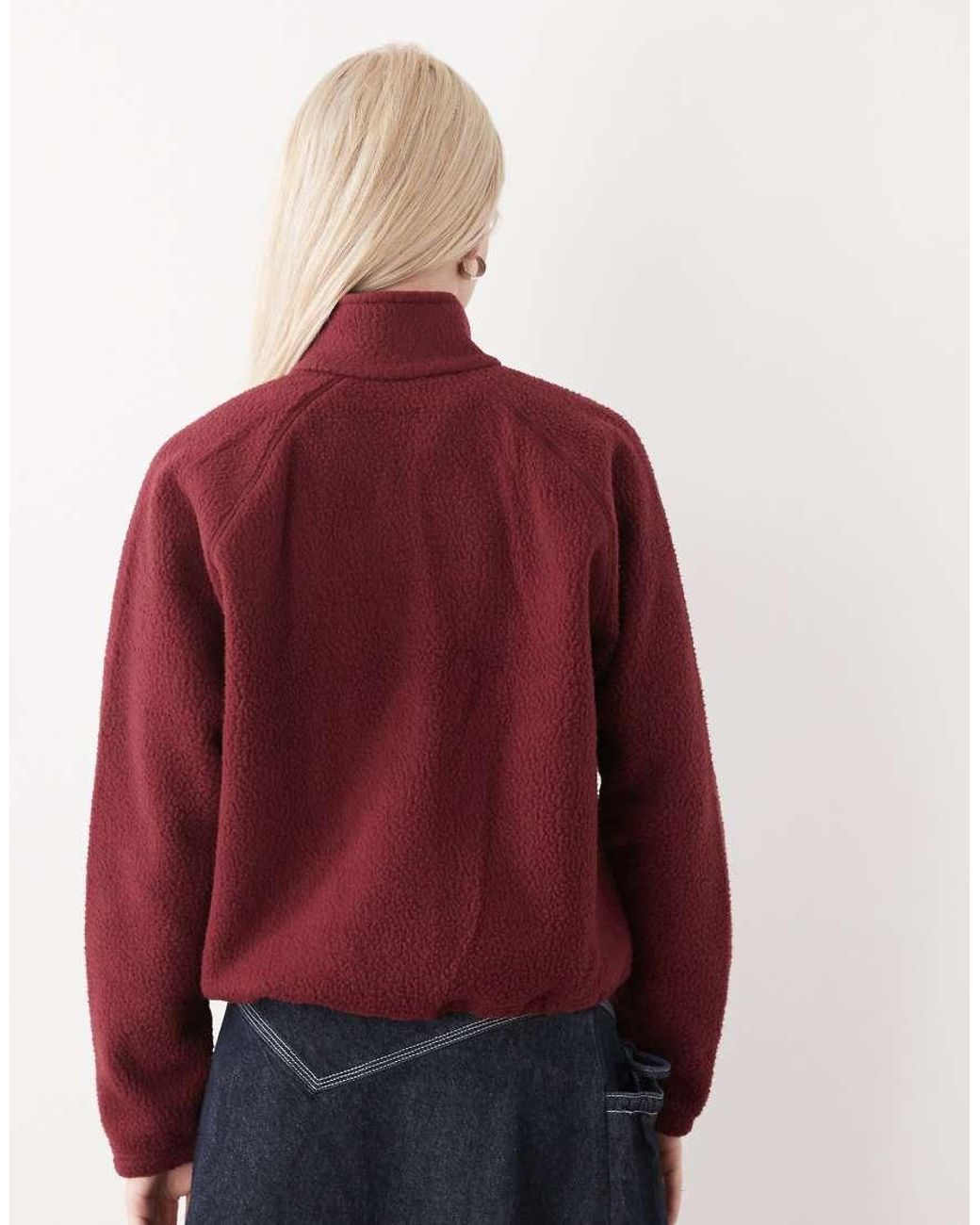 Columbia Red Jasper Ridge Pebbled Full Snap Fleece