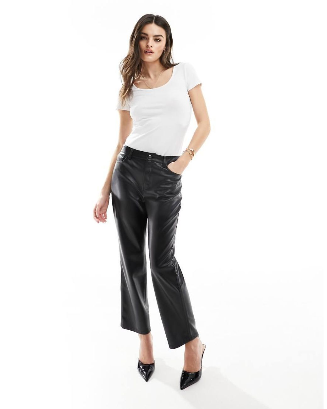 Vero Moda Black Soft Scoop Neck T-shirt