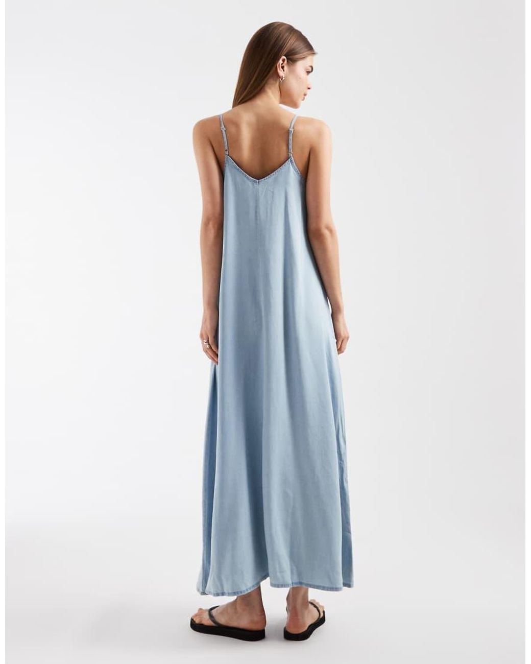 ONLY Blue Chambray Maxi Dress
