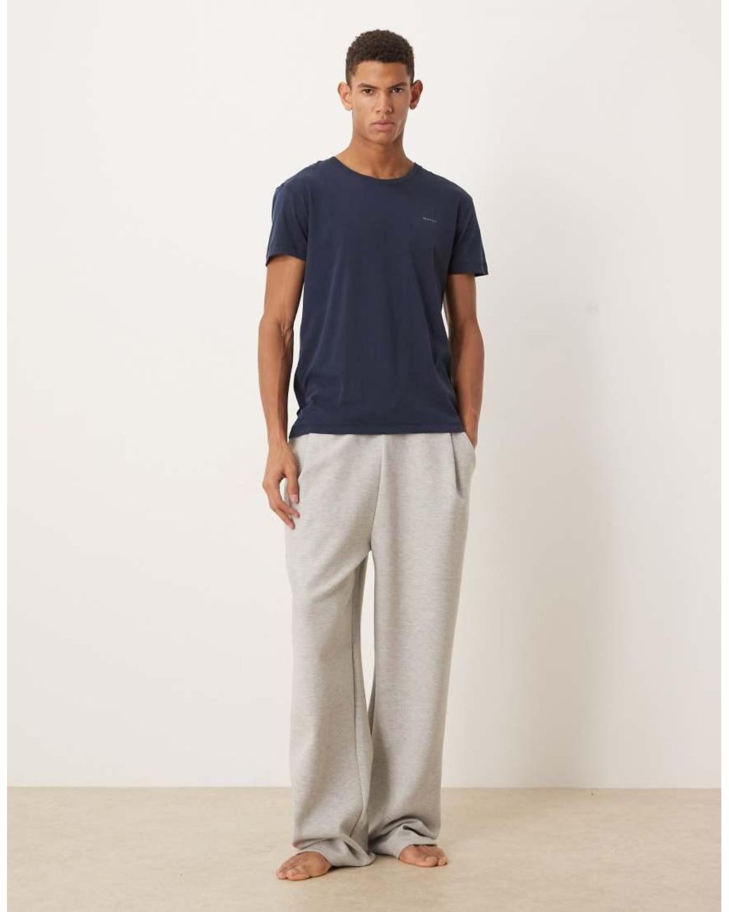 Gant Blue 2 Pack Lounge Tops With Chest Logo for men
