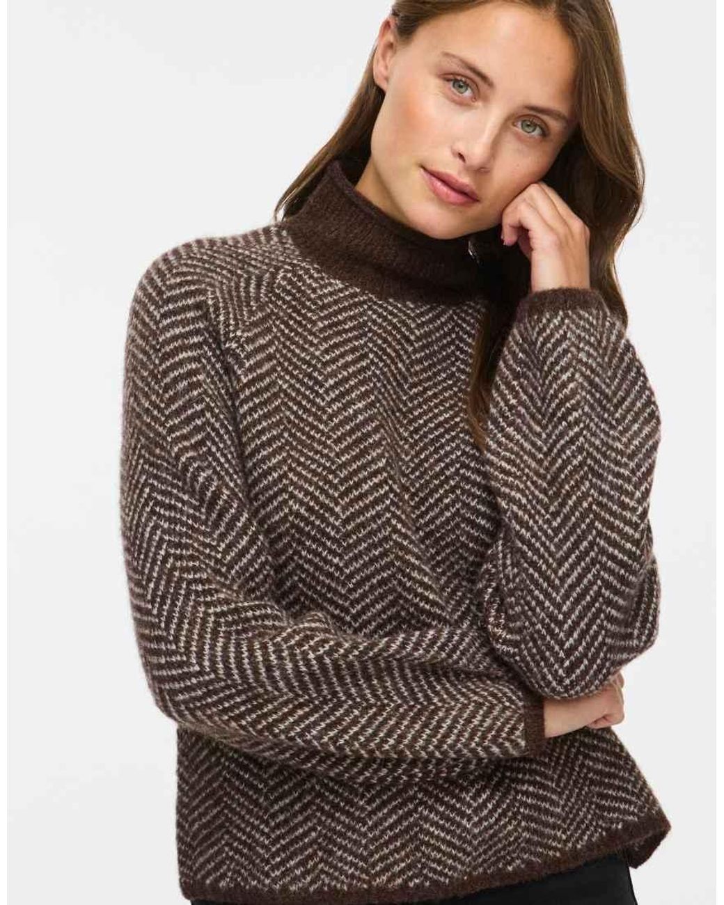 Vila Brown Knitted Pullover
