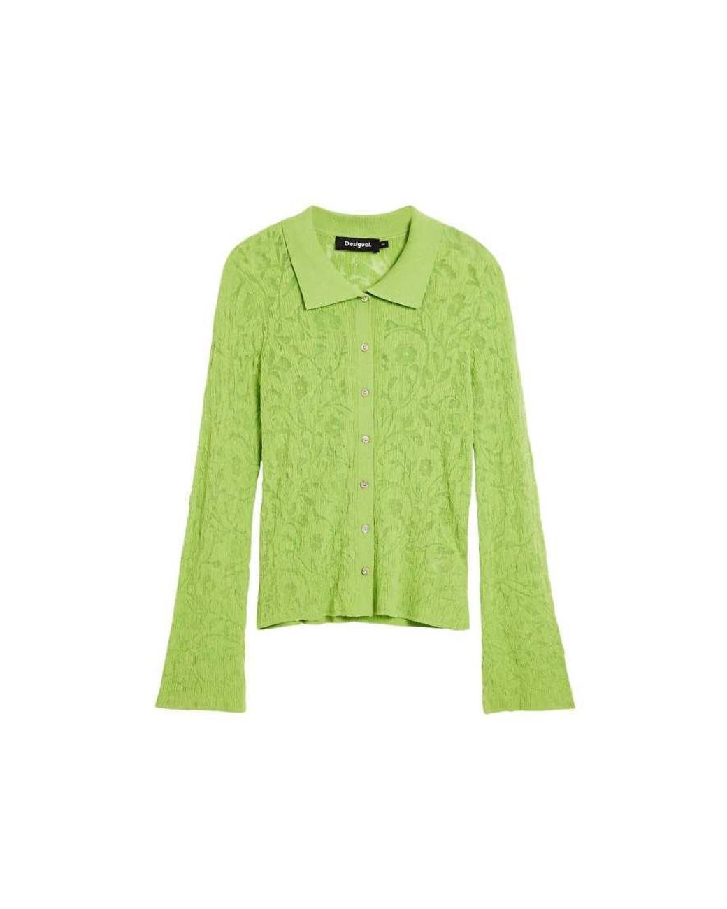 Desigual Green Fitted Floral T-Shirt