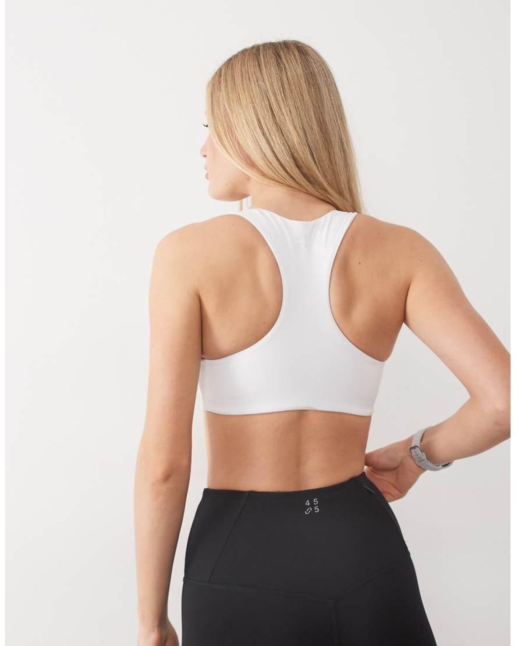 4505 Gray Active Medium Support Sports Bra With Removable Padding