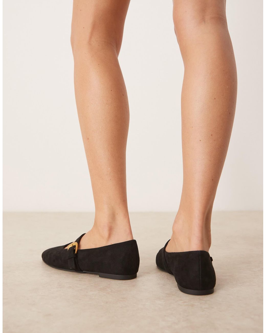 ASOS Natural Leah Mary Jane Ballets