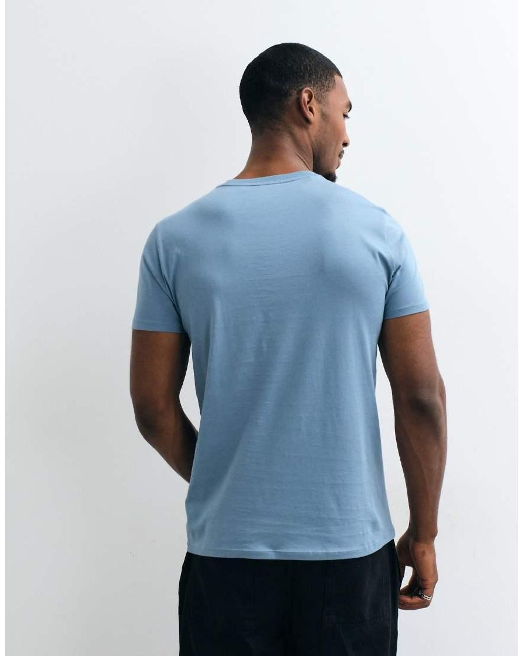 Lacoste Blue Short Sleeve Logo T-shirt for men