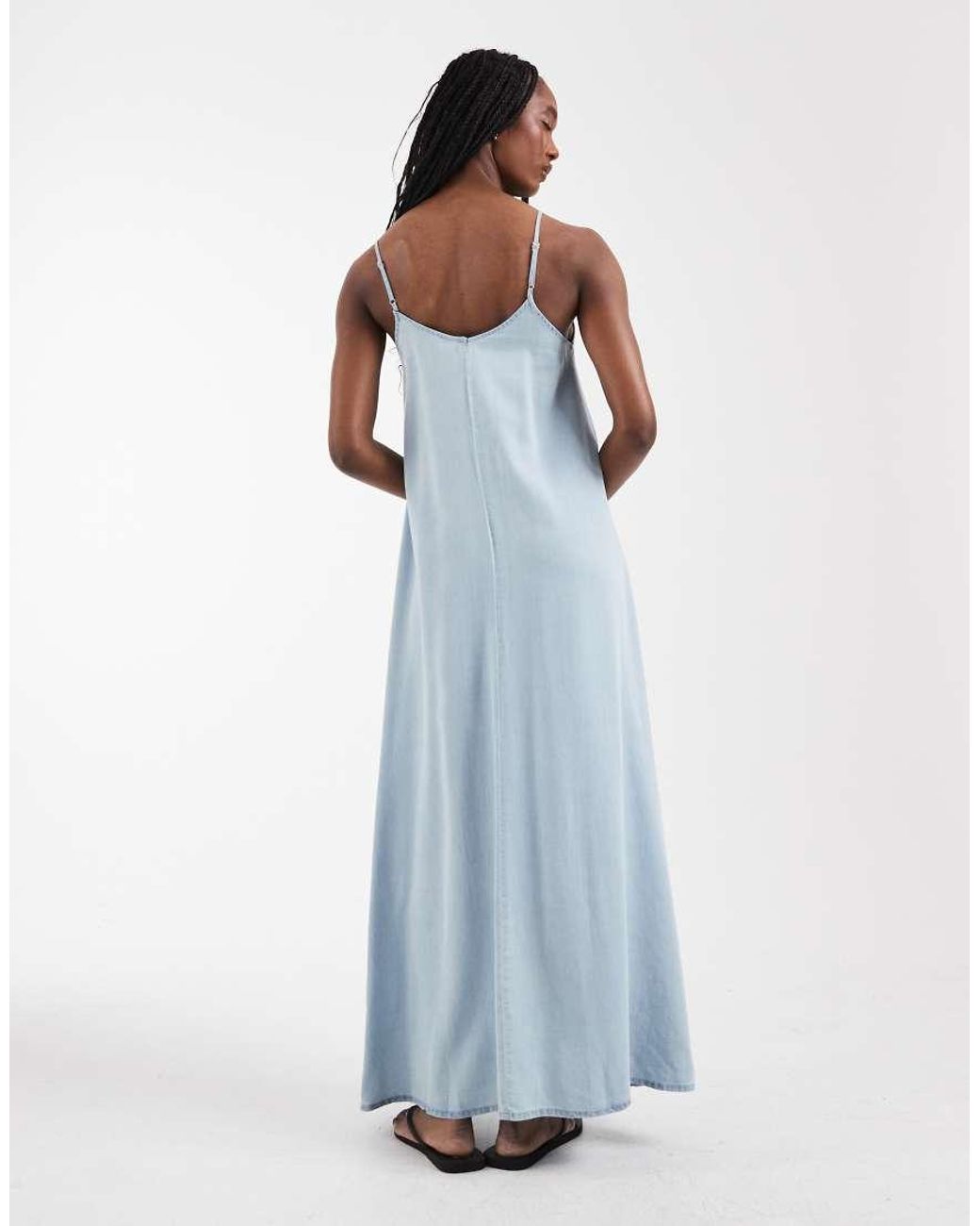 ONLY Blue Chambray Maxi Dress