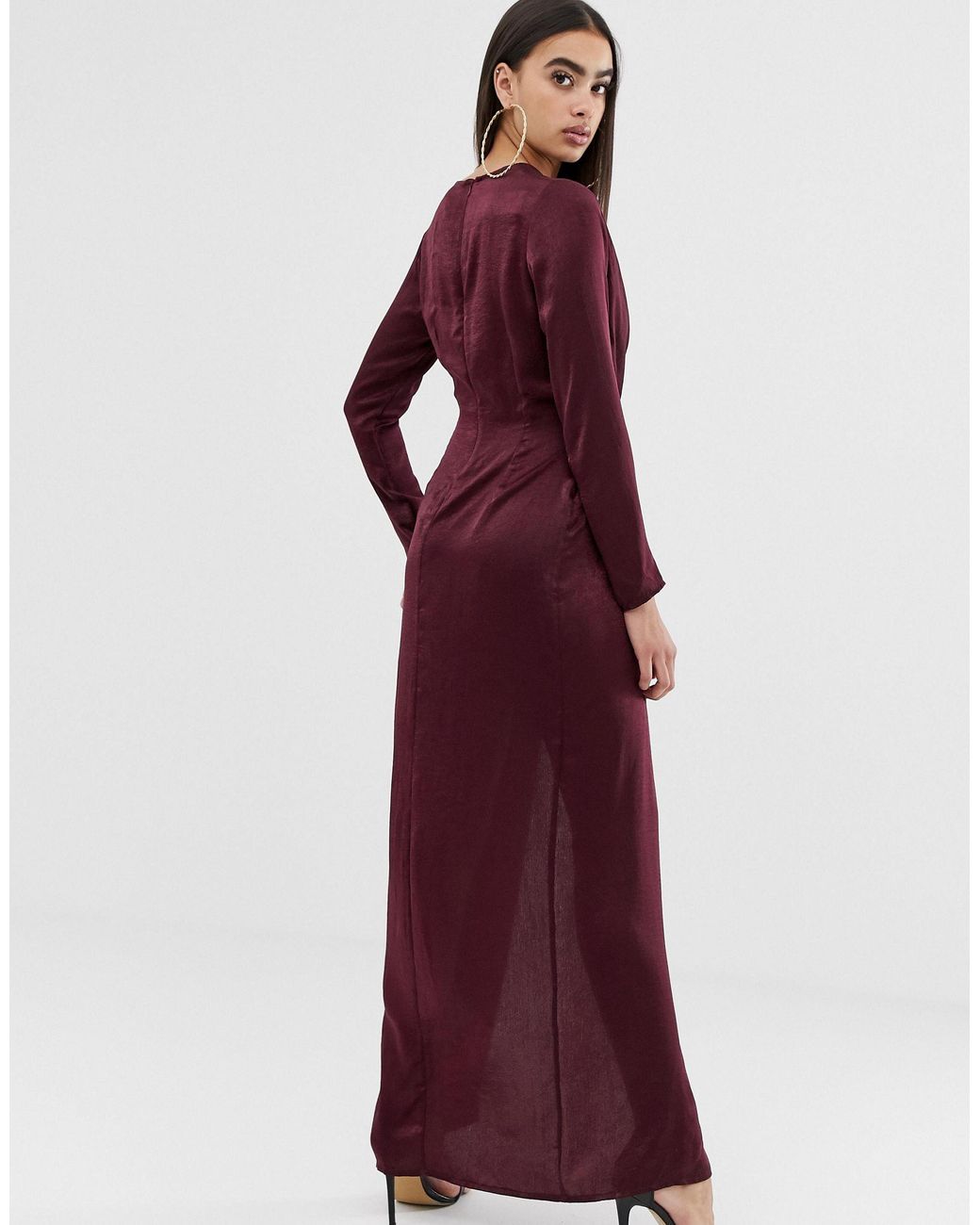 Missguided satin maxi outlet dress