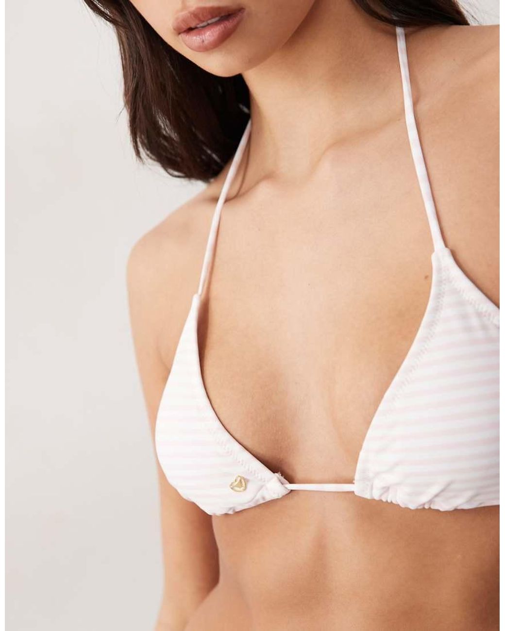Candypants Natural Triangle Bikini Top
