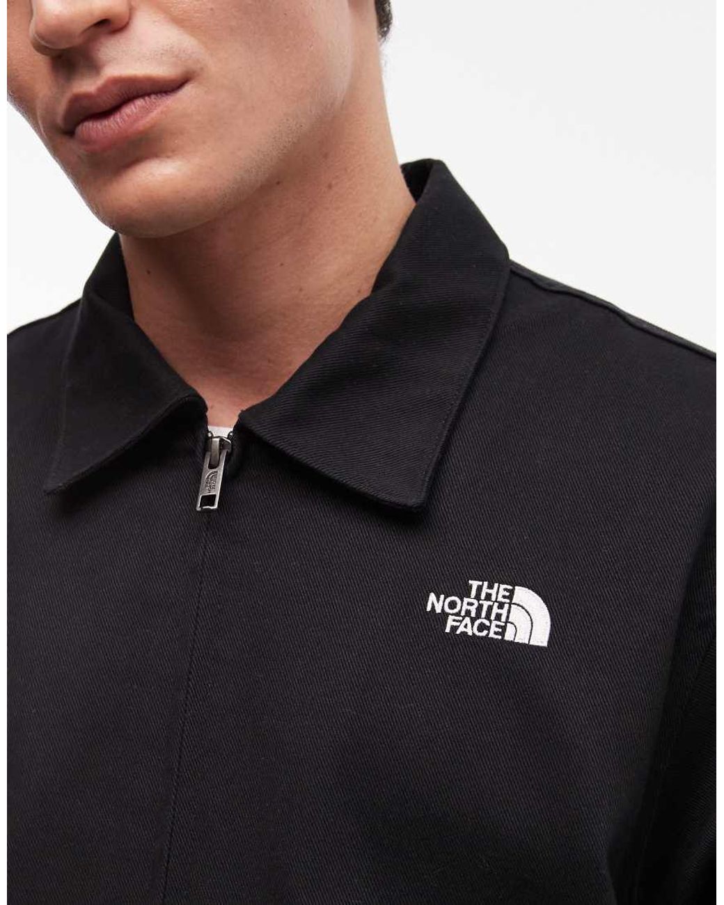 The North Face Black M Twill Collared Jacket for men