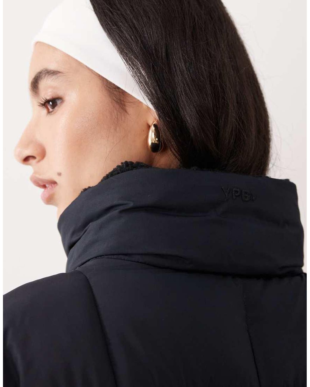 Abercrombie & Fitch Black Ypb Cropped High Neck Puffer Jacket